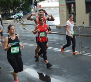 Two of our clients, photographed during the SMH half-marathon, 17/5/2015